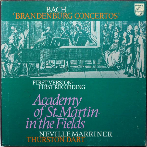 Johann Sebastian Bach, Academy Of St. Martin-in-the-Fields, The, Sir Neville Marriner, Thurston Dart - Brandenburg Concertos (First Version - First Recording) (LP Tweedehands) - Discords.nl