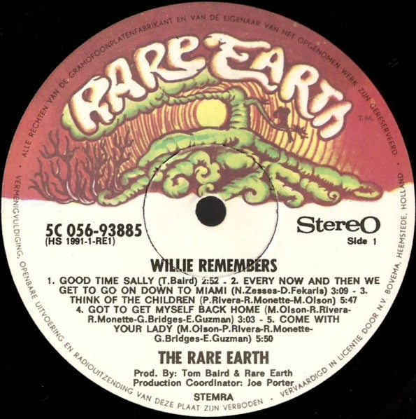 Rare Earth - Willie Remembers (LP Tweedehands) - Discords.nl