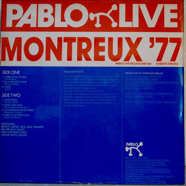 Benny Carter 4 : Montreux '77 (LP, Album)