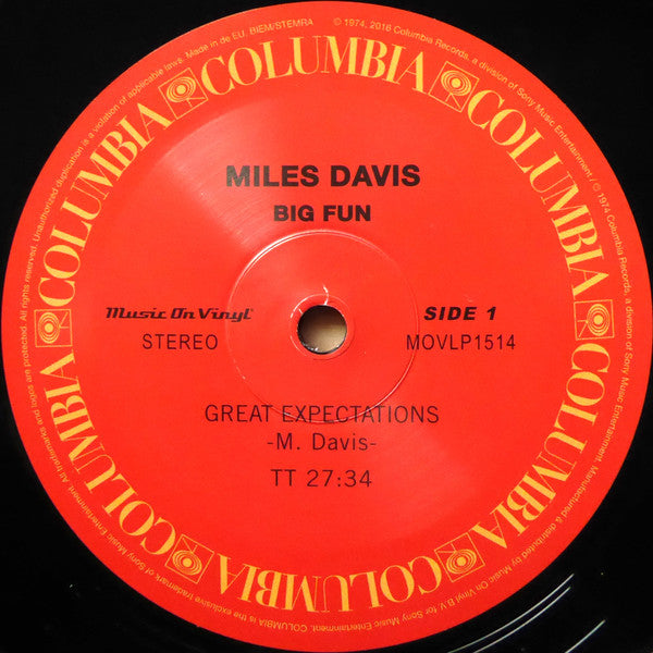 Miles Davis : Big Fun (2xLP, Album, RE, 180)