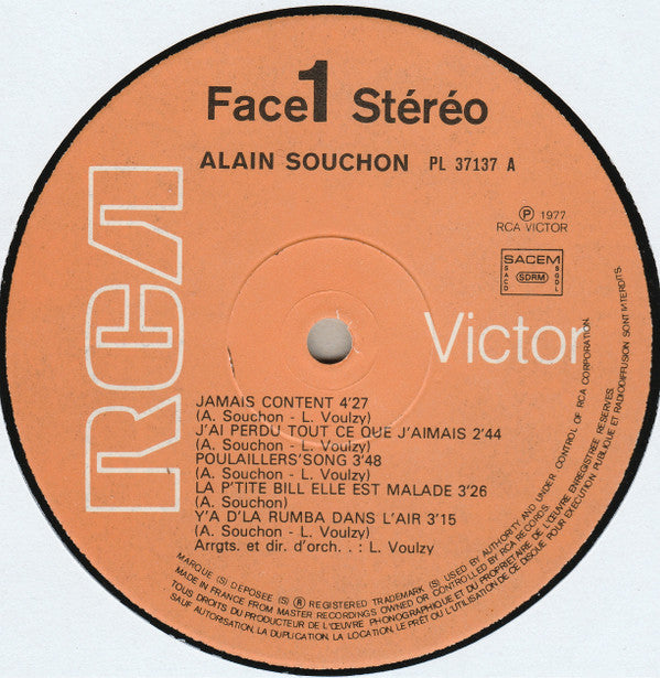 Alain Souchon : Jamais Content (LP, Album)