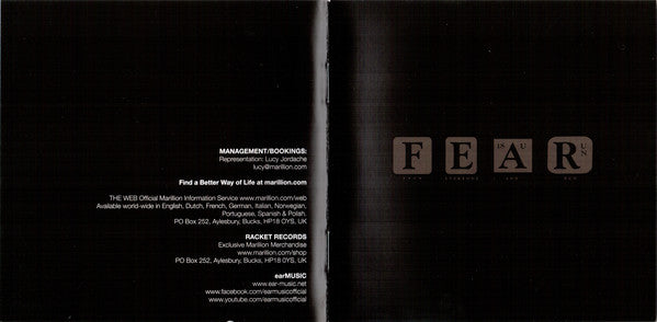 Marillion : FEAR (F*** Everyone And Run) (CD, Album, Dig)