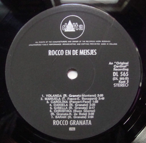 Rocco Granata : Rocco En De Meisjes (LP, Comp)