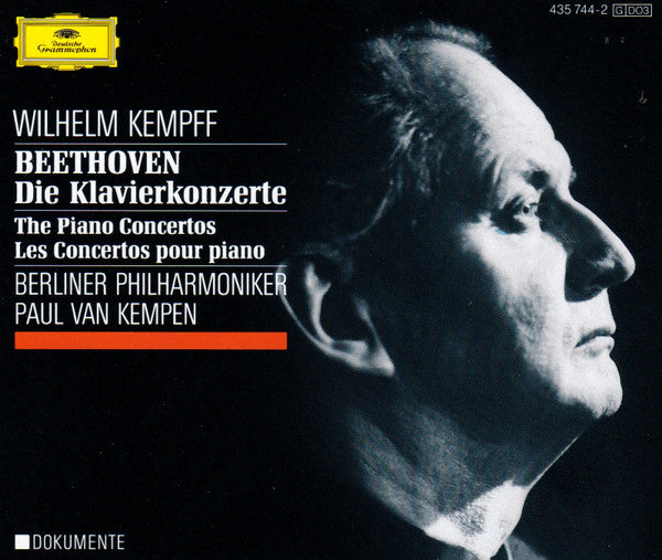 Ludwig van Beethoven, Wilhelm Kempff, Berliner Philharmoniker, Paul van Kempen : Die Klavierkonzerte (3xCD, Comp, Mono)