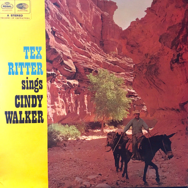 Tex Ritter : Tex Ritter Sings Cindy Walker (LP, Album)