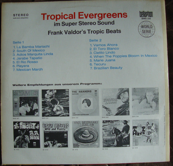 Frank Valdor's Tropic Beats : Tropical Evergreens (LP)