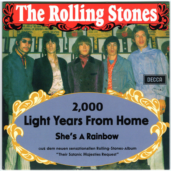 The Rolling Stones : 2,000 Light Years From Home / She's A Rainbow (7", Single, Mono, Ltd, RE, RM)