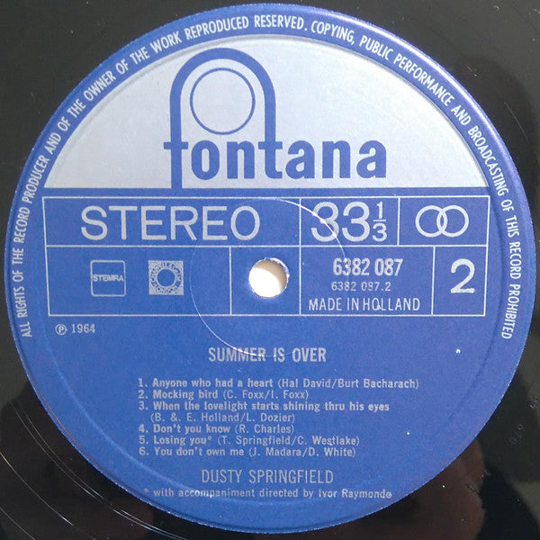 Dusty Springfield : Summer Is Over (LP, Comp)
