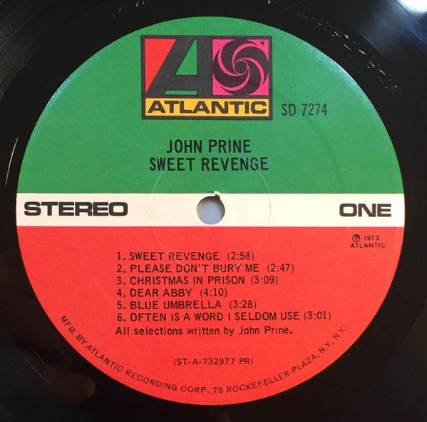 John Prine : Sweet Revenge (LP, Album, RP, PR)