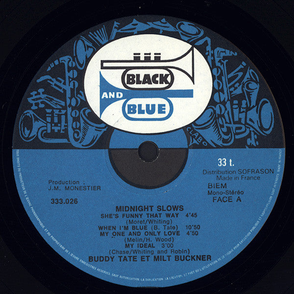 Buddy Tate - Milt Buckner : Midnight Slows (LP, Album)