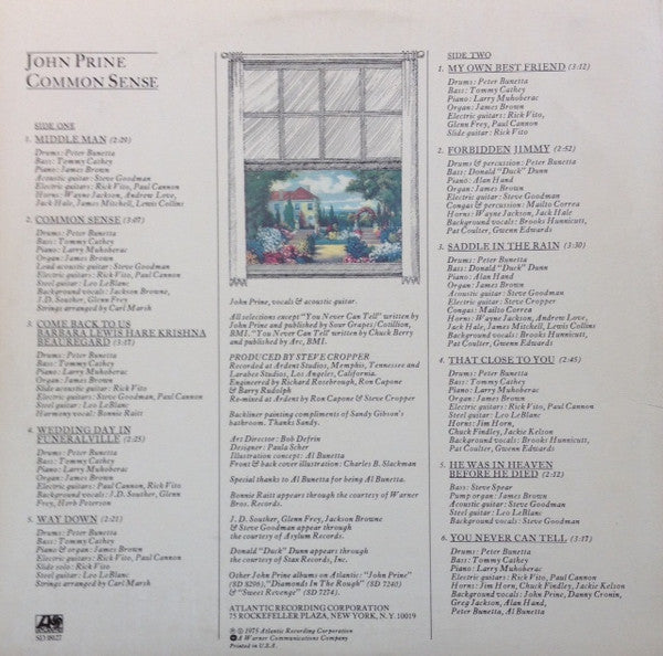 John Prine : Common Sense (LP, Album, PR )