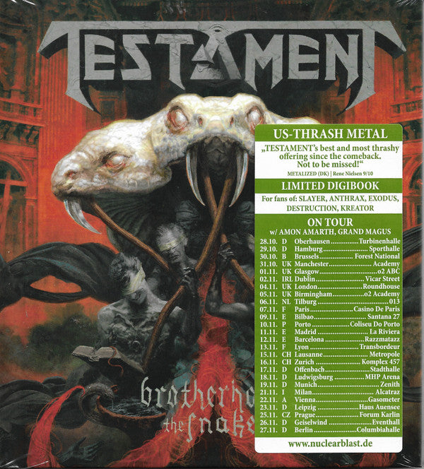 Testament (2) : Brotherhood Of The Snake (CD, Album, Ltd, Dig)