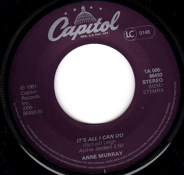 Anne Murray : Tennessee Waltz (7", Single)