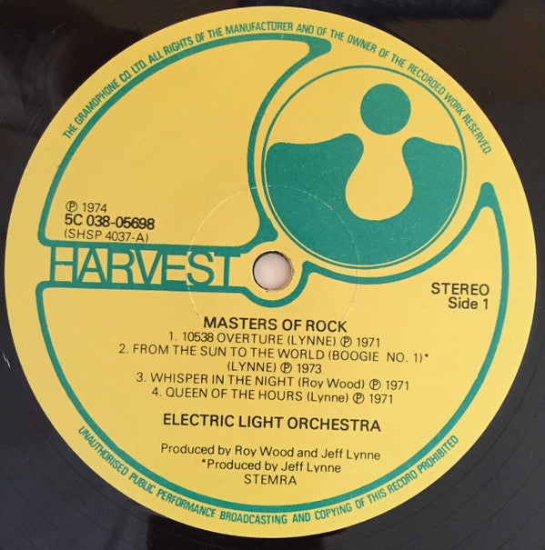 Electric Light Orchestra : Masters Of Rock - Electric Light Orchestra Showdown (LP, Comp)