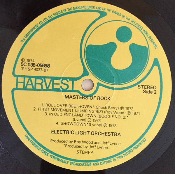 Electric Light Orchestra : Masters Of Rock - Electric Light Orchestra Showdown (LP, Comp)