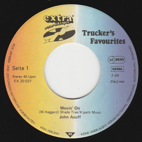 John Acuff / William Briggs : Moving On / Truck Drivin' Man (7", Single)
