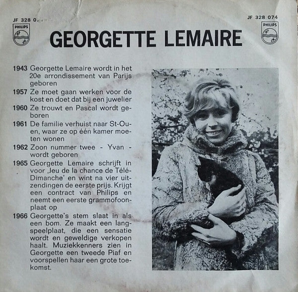 Georgette Lemaire Avec Paul Piot Et Son Orchestre : A Quoi ça Sert D'Avoir Vingt Ans (7", Single, Mono)