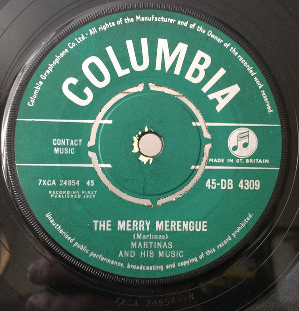 Martinas And His Music : The Merry Merengue  (7", Single)