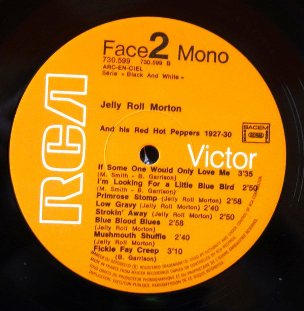 Jelly Roll Morton's Red Hot Peppers : Volume 1 (1927-1930) (LP, Comp, Mono)