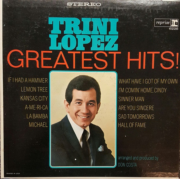 Trini Lopez : Greatest Hits! (LP, Album, Comp)