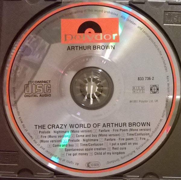 The Crazy World Of Arthur Brown : The Crazy World Of Arthur Brown (CD, Album, RE)