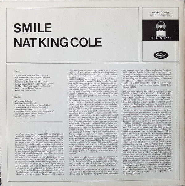 Nat King Cole : Smile (LP, Album, Comp, Club)