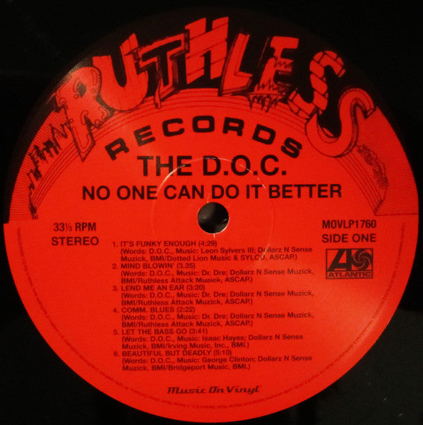 The D.O.C. : No One Can Do It Better (LP, Album, RE, 180)