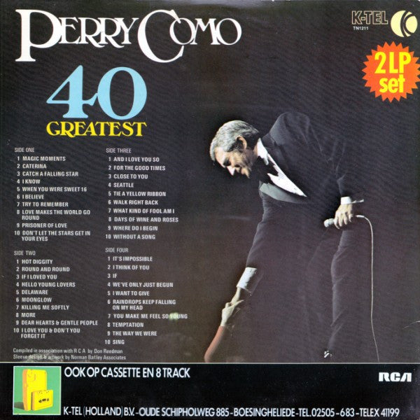 Perry Como : 40 Greatest (2xLP, Comp, Mono)