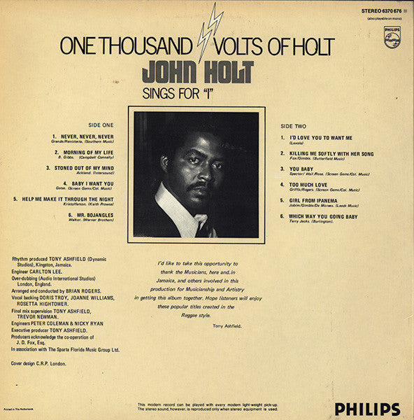 John Holt : One Thousand Volts Of Holt (LP, Album)