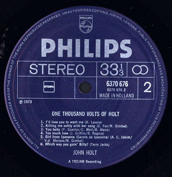 John Holt : One Thousand Volts Of Holt (LP, Album)