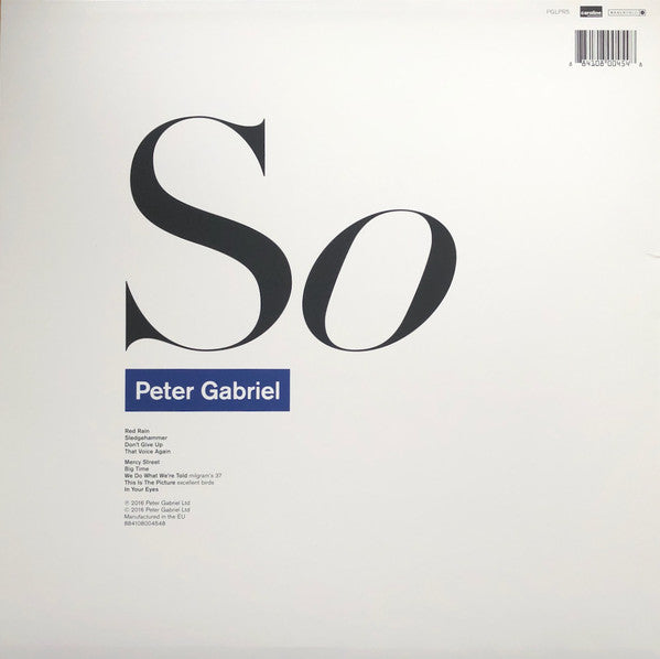 Peter Gabriel : So (LP, Album, RE, RM, 180)