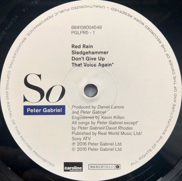 Peter Gabriel : So (LP, Album, RE, RM, 180)
