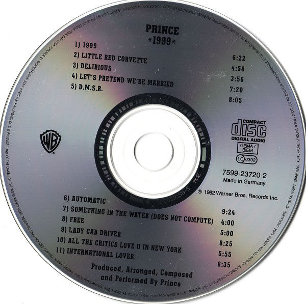 Prince : 1999 (CD, Album, RE)