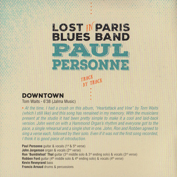 Paul Personne, Robben Ford, Ron Thal With John Jorgenson & Beverly Jo Scott And Last But Not Least Kevin Reveyrand, Francis Arnaud : Lost In Paris Blues Band (CD, Album)