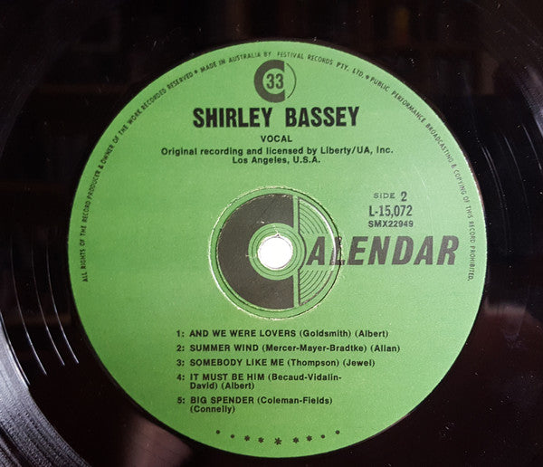 Shirley Bassey : Shirley Bassey (LP, Comp, RE)