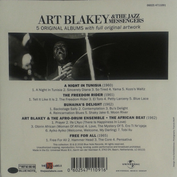 Art Blakey & The Jazz Messengers : 5 Original Albums (5xCD, Album, RE + Box, Comp)