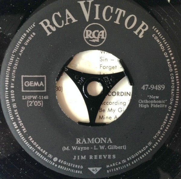 Jim Reeves : Ramona / Charmaine (7", Single)