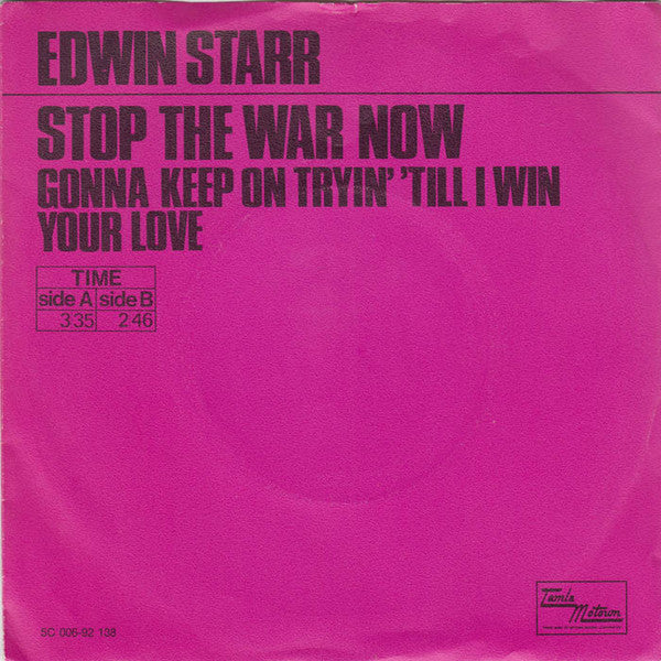 Edwin Starr : Stop The War Now (7", Single)