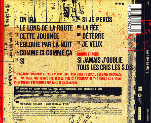 ZAZ : Sur La Route (CD, Album, Dig + DVD-V, NTSC, DTS)