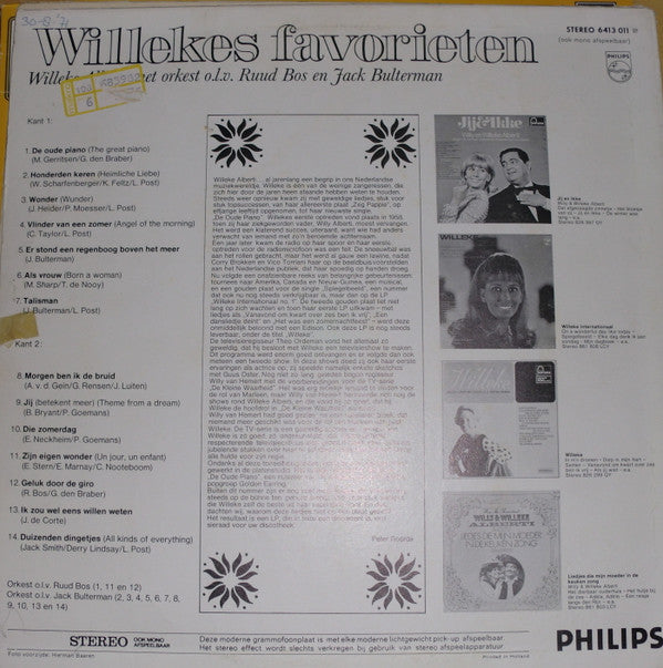 Willeke Alberti : Willekes Favorieten (LP, Comp)