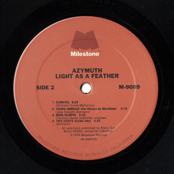 Azymuth : Light As A Feather (LP, Album)