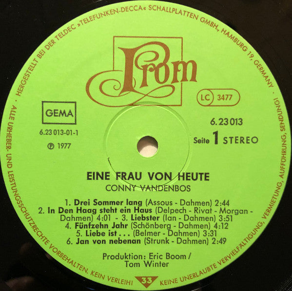 Conny Vandenbos : Eine Frau Von Heute (LP, Album)