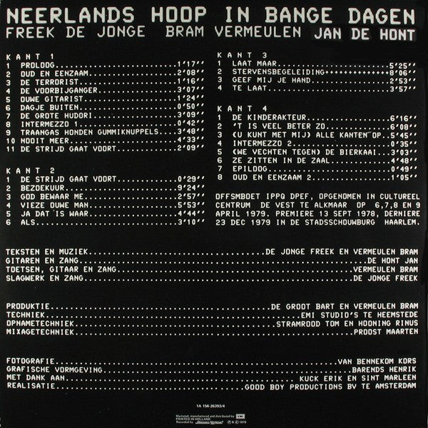 Neerlands Hoop In Bange Dagen : OFFSMBOET IPPQ DPEF (b=a) (2xLP, Album, Die)