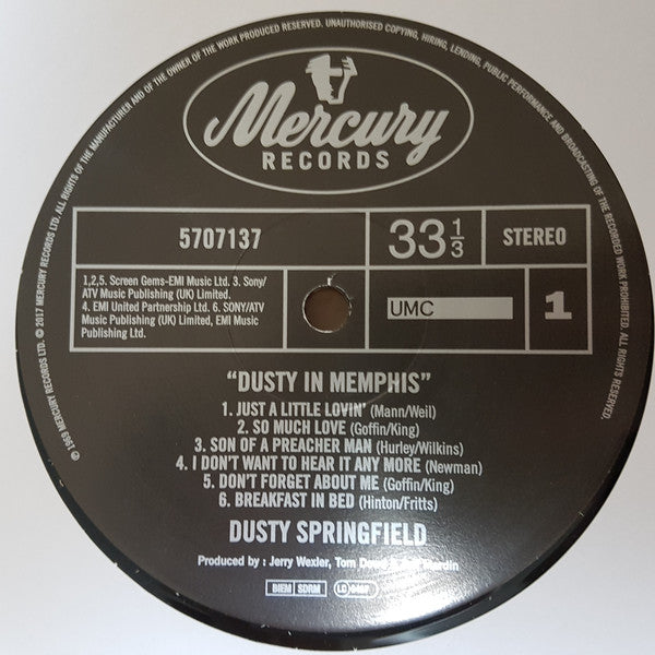 Dusty Springfield : Dusty In Memphis (LP, Album, RE)