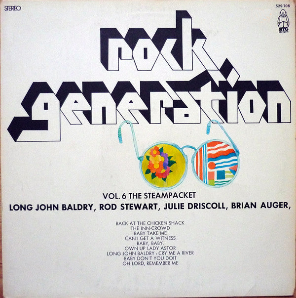 The Steampacket, Long John Baldry, Rod Stewart, Julie Driscoll, Brian Auger : Rock Generation Vol. 6 - The Steampacket (LP, RP)