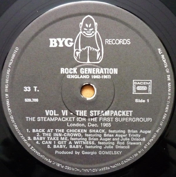 The Steampacket, Long John Baldry, Rod Stewart, Julie Driscoll, Brian Auger : Rock Generation Vol. 6 - The Steampacket (LP, RP)