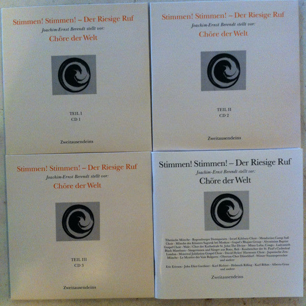 Joachim Ernst Berendt : Stimmen! Stimmen! - Der Riesige Ruf / Joachim-Ernst Berendt Stellt Vor: Chöre Der Welt (3xCD, Comp)