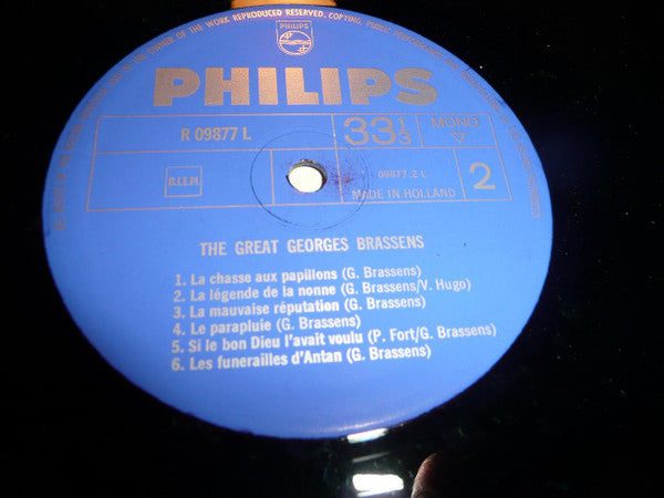 Georges Brassens : The Great Georges Brassens (LP, Comp, Mono)