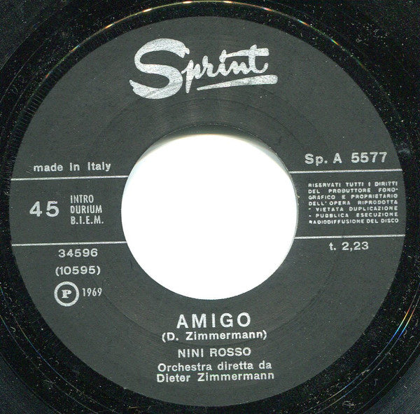 Nini Rosso : Amigo (7", Single)