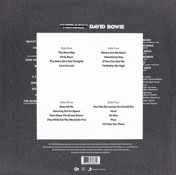 David Bowie : The Next Day (2xLP, Album, 180)